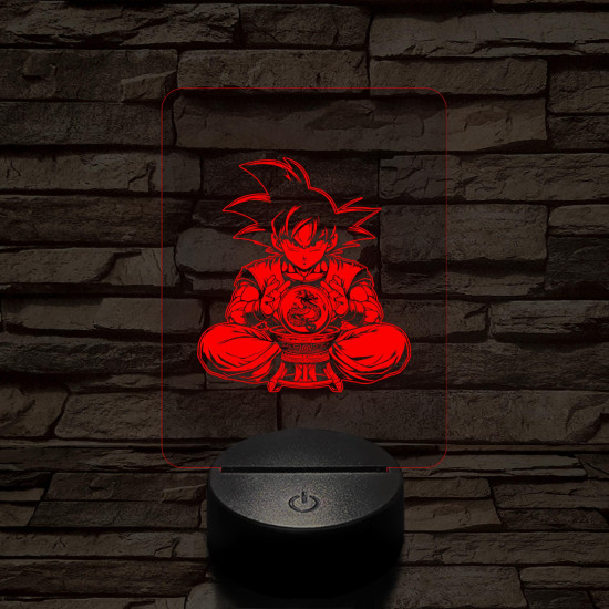 Songoku kívánság 7 színű 3D led lámpa