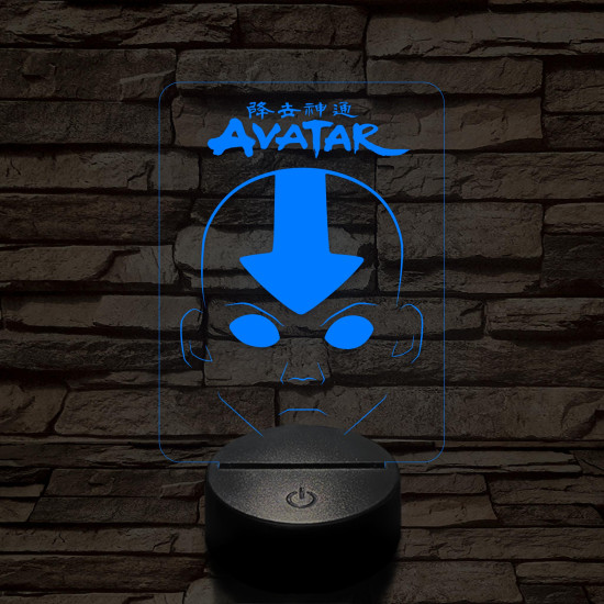 Avatar, Aang fej 7 színű 3D led lámpa