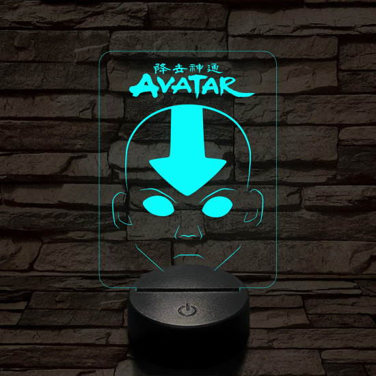 Avatar, Aang fej 7 színű 3D led lámpa