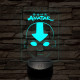 Avatar, Aang fej 7 színű 3D led lámpa