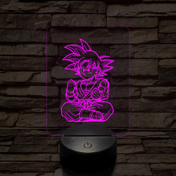 Songoku elszánt 7 színű 3D led lámpa