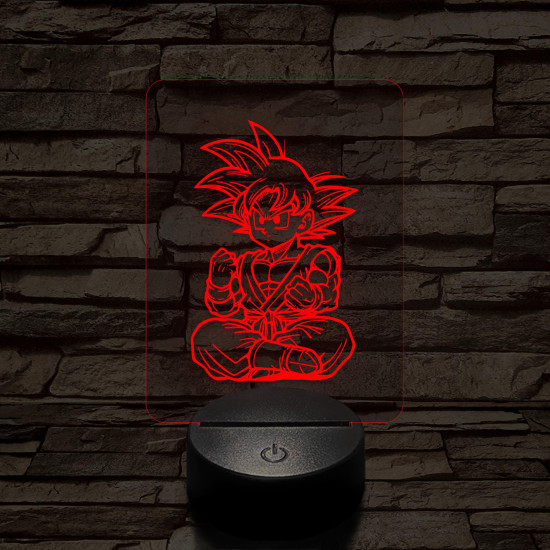 Songoku elszánt 7 színű 3D led lámpa