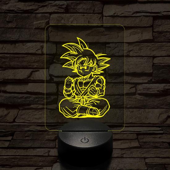 Songoku elszánt 7 színű 3D led lámpa