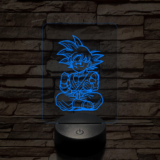 Songoku elszánt 7 színű 3D led lámpa
