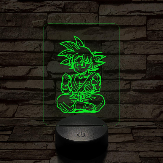 Songoku elszánt 7 színű 3D led lámpa