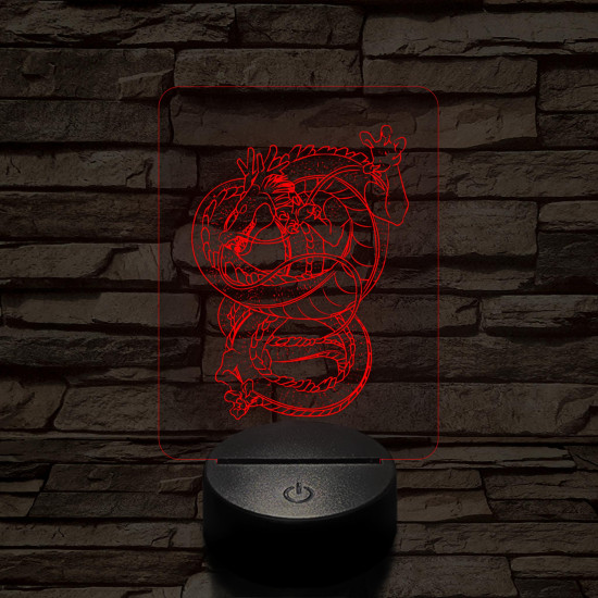 Dragon Ball Shenron sárkány 7 színű 3D led lámpa