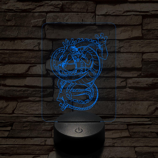 Dragon Ball Shenron sárkány 7 színű 3D led lámpa