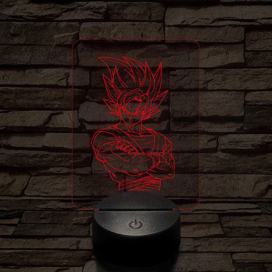 Songoku 1SS 7 színű 3D led lámpa