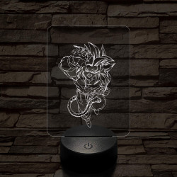 Songoku 6SS 7 színű 3D led lámpa