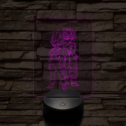 Songoku és Vegita 7 színű 3D led lámpa