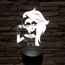 Helluva Boss  Loona emberi formában 7 színű 3D led lámpa