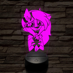 Helluva Boss Loona cuki 7 színű 3D led lámpa