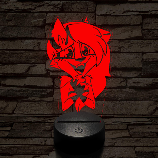 Helluva Boss Loona cuki 7 színű 3D led lámpa