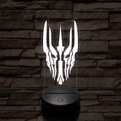 Sauron félelmetes sisakja 7 színű 3D led lámpa