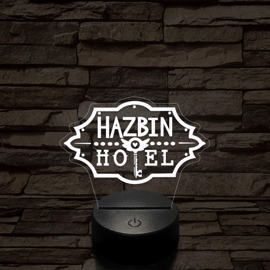 Hazbin Hotel logó 7 színű 3D led lámpa