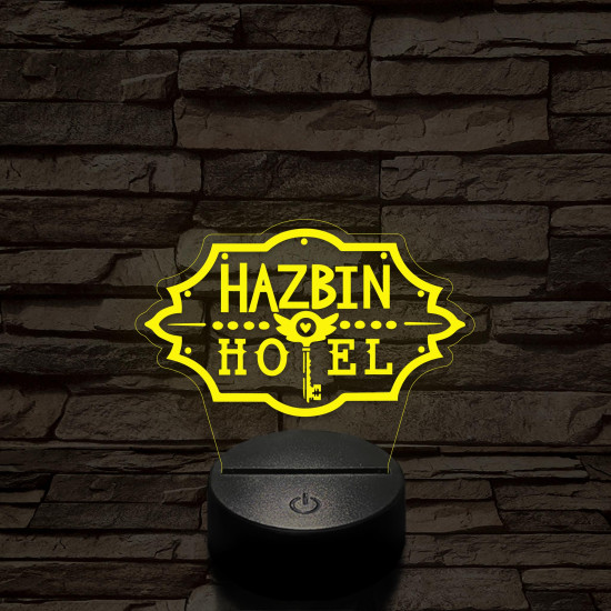Hazbin Hotel logó 7 színű 3D led lámpa