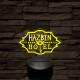 Hazbin Hotel logó 7 színű 3D led lámpa