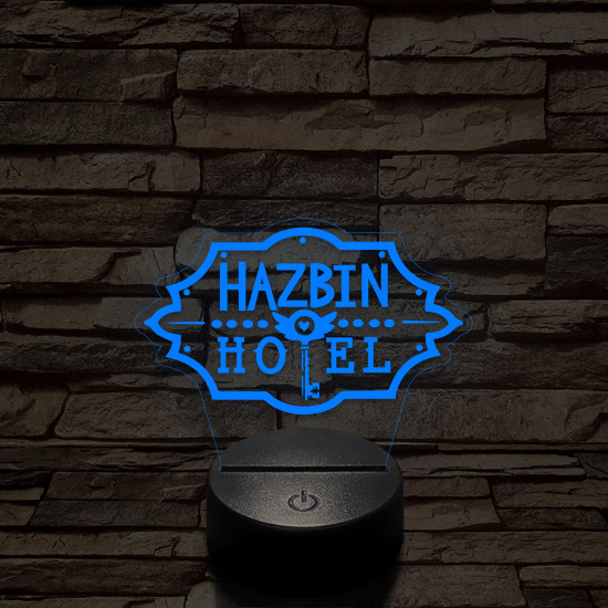 Hazbin Hotel logó 7 színű 3D led lámpa