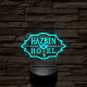 Hazbin Hotel logó 7 színű 3D led lámpa