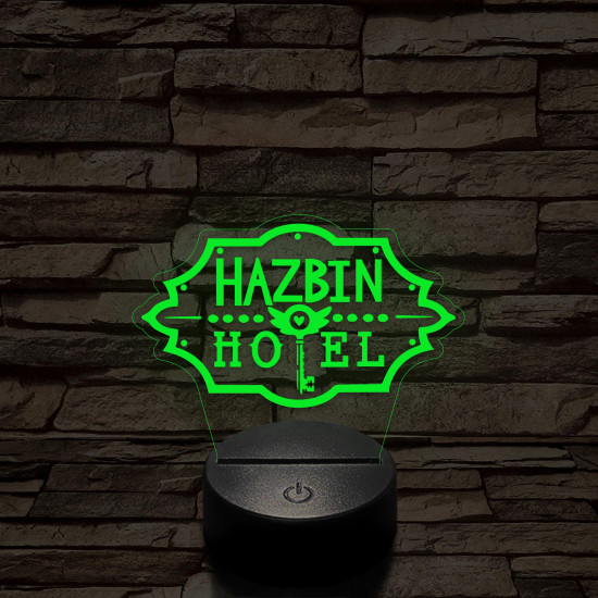 Hazbin Hotel logó 7 színű 3D led lámpa