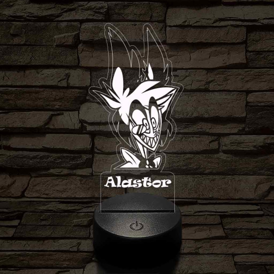 Hazbin Hotel Alastor 7 színű 3D led lámpa