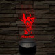 Hazbin Hotel Alastor 7 színű 3D led lámpa