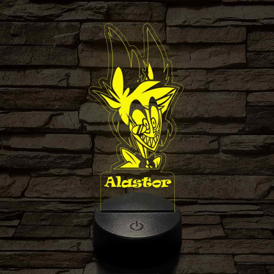 Hazbin Hotel Alastor 7 színű 3D led lámpa