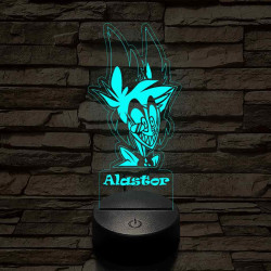 Hazbin Hotel Alastor 7 színű 3D led lámpa