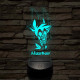 Hazbin Hotel Alastor 7 színű 3D led lámpa