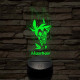 Hazbin Hotel Alastor 7 színű 3D led lámpa