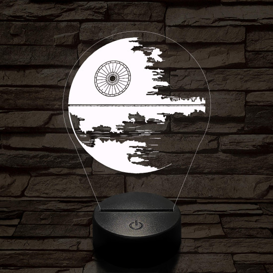 Csillag űrállomás II. 7 színű 3D led lámpa