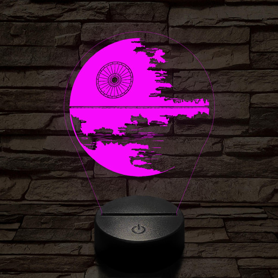 Csillag űrállomás II. 7 színű 3D led lámpa