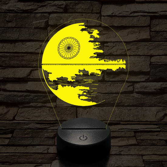 Csillag űrállomás II. 7 színű 3D led lámpa