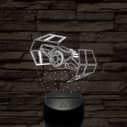 Sötét Nagyúr csillaghajója  7 színű  3D led lámpa