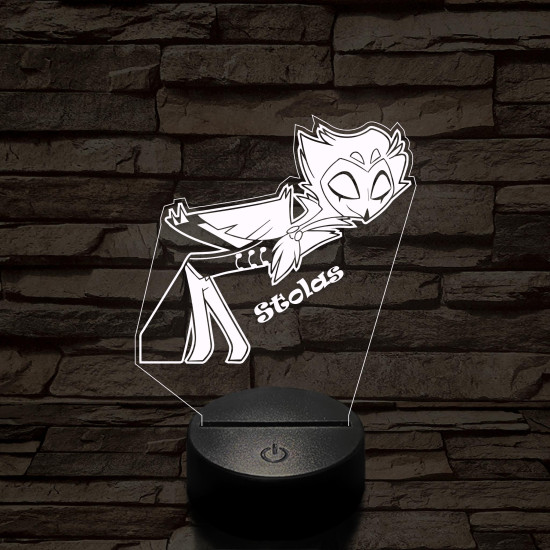 Helluva Boss Stolas 7 színű 3D led lámpa
