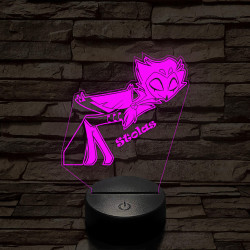 Helluva Boss Stolas 7 színű 3D led lámpa