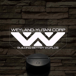 Weyland-Yutani logo 7 színű 3D led lámpa