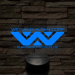 Weyland-Yutani logo 7 színű 3D led lámpa