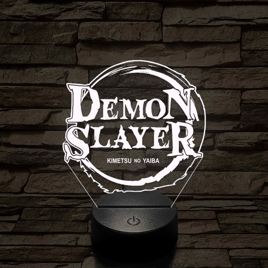 Demon Slayer logo 7 színű 3D led lámpa