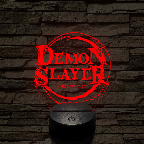 Demon Slayer logo 7 színű 3D led lámpa