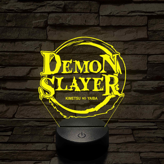 Demon Slayer logo 7 színű 3D led lámpa