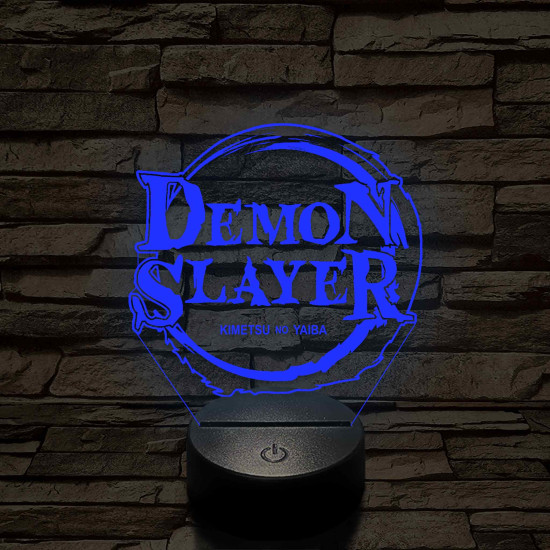 Demon Slayer logo 7 színű 3D led lámpa