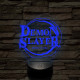 Demon Slayer logo 7 színű 3D led lámpa