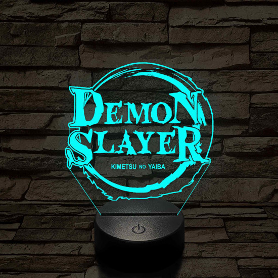 Demon Slayer logo 7 színű 3D led lámpa