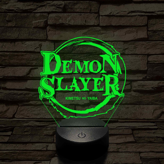 Demon Slayer logo 7 színű 3D led lámpa