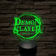 Demon Slayer logo 7 színű 3D led lámpa