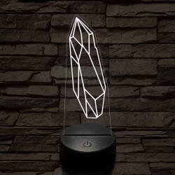 Kyber fénykard Kristály 7 színű 3D led lámpa