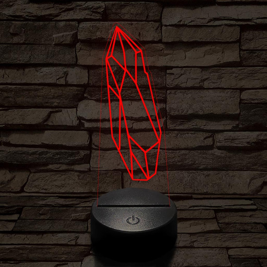 Kyber fénykard Kristály 7 színű 3D led lámpa