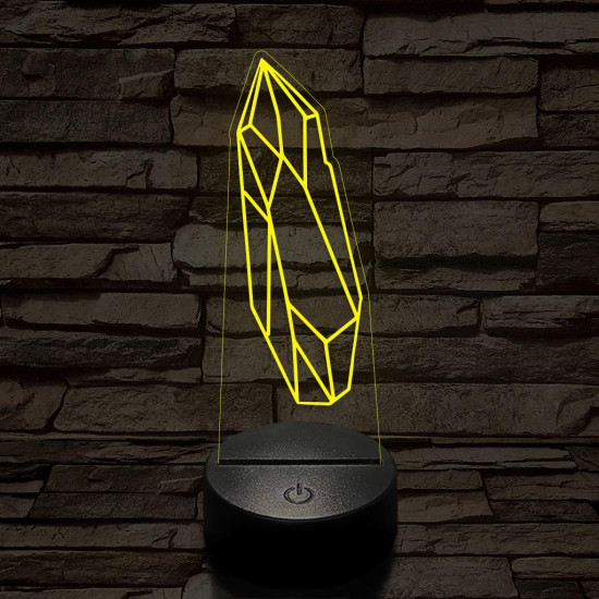 Kyber fénykard Kristály 7 színű 3D led lámpa