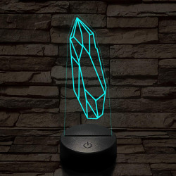 Kyber fénykard Kristály 7 színű 3D led lámpa